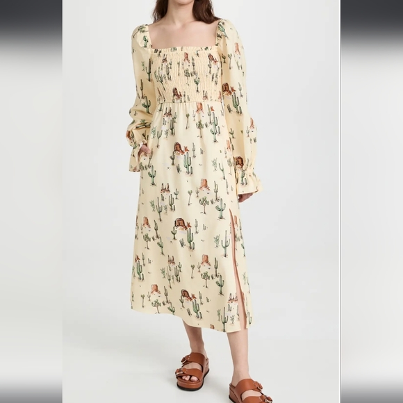 KITRI Jolene Joshua Tree Print Shirred Dress - Picture 10 of 10